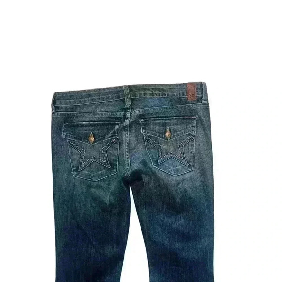 Peoples Liberation Denim Janine Flare Blue Jeans Women’s Size 28 Embroidered - Picture 11 of 12